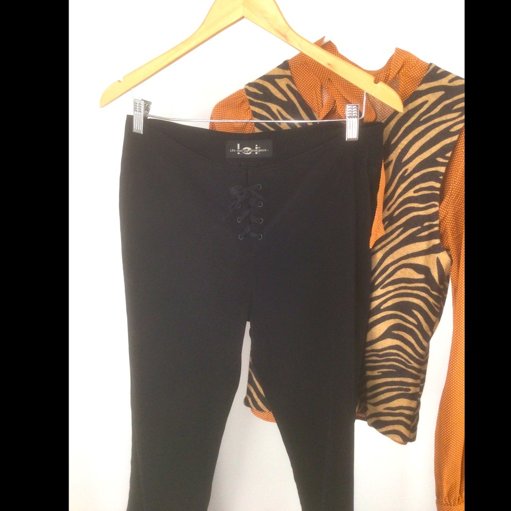 L.e.I. Size 6 Hippie Vintage Black Bell bottoms hipster pants